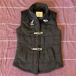 Wool Blend Vest with Toggles